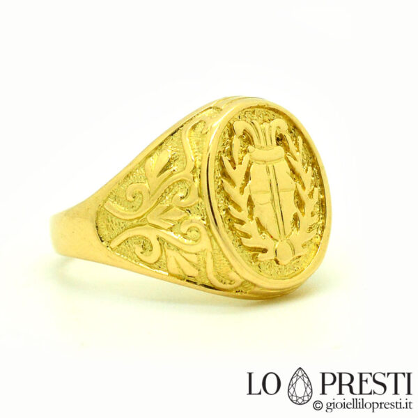 anéis de anel para homens e mulheres com brasão design personalizável escudo chevalier selo dedo mindinho