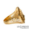 кольцо мужские кольца золотое шевалье широкое мужское кольцо с гравировкой животного знак зодиака символ кольца мужские украшения мода 2021