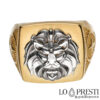 Lion chevalier ring for men