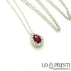 necklace pendants with brilliant rubies and diamonds 18kt white gold drop-shaped pendant pendants with precious stones and diamonds