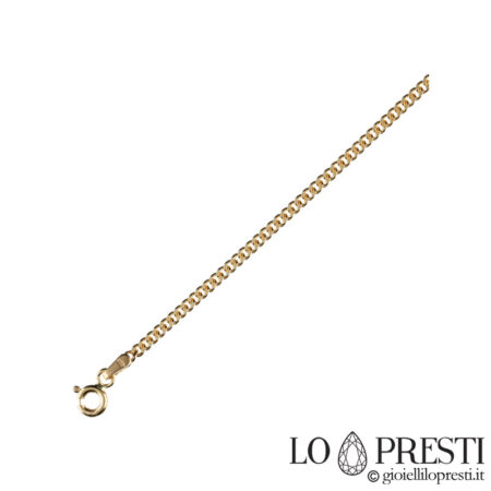 18 kt yellow gold full link baptism necklace