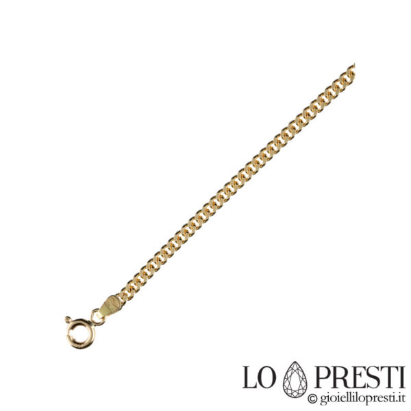 massive full link yellow gold necklace