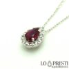 necklaces pendants with rubies brilliant diamonds certified 18kt gold pendants with natural rubies