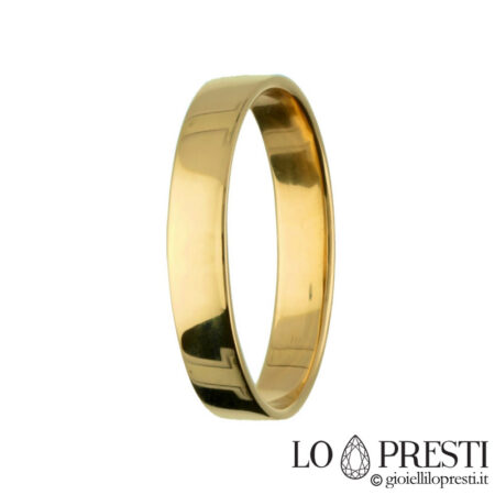 обручальное кольцо из желтого золота с широкой полосой