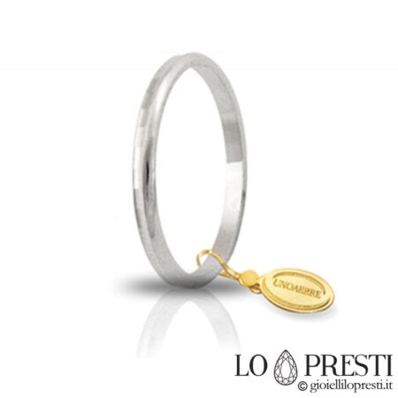 Обручальное кольцо Unaerre из белого золота 18 карат