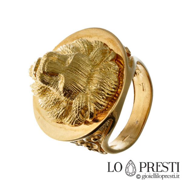 Herren-Löwenring aus 18-karätigem Gold