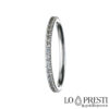 18kt white gold men's and women's wedding rings with cubic zirconia