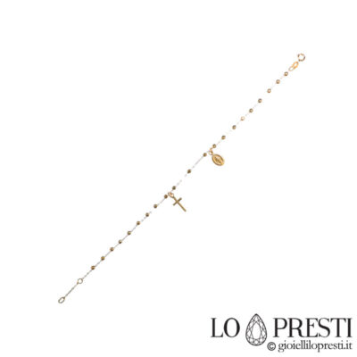 18 kt yellow gold rosary woman bracelet