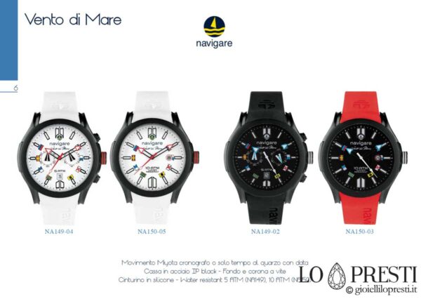 catalog watch collection watches navigate sea wind miyota time only chronograph steel case water resistant silicone strap