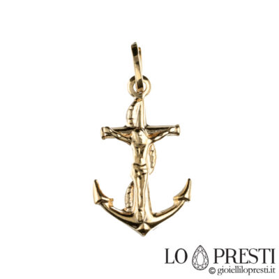 pendant pendant christ of the abyss yellow gold 18 kt