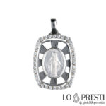 immaculate white gold and zircon medal