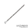 18 kt white gold women's america37 rope necklace
