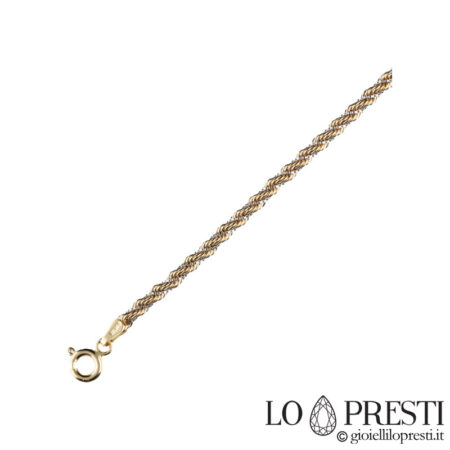 unisex veneta32 rope necklace in 18 kt gold