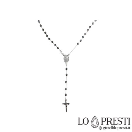 massive 18 kt gold rosary necklace