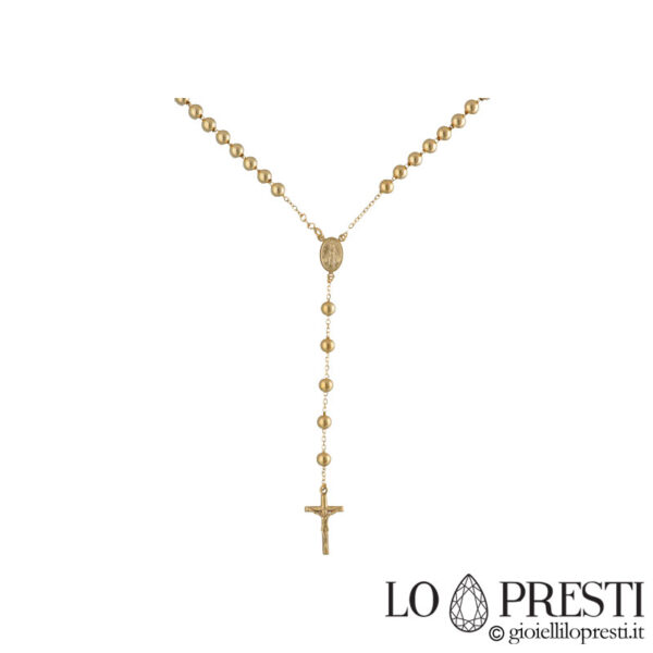 solid gold rosary necklace