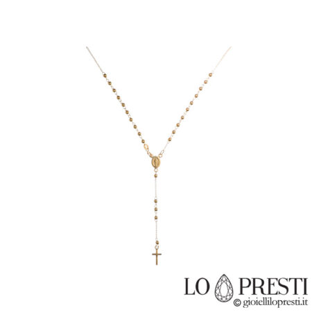18 kt gold rosary necklace