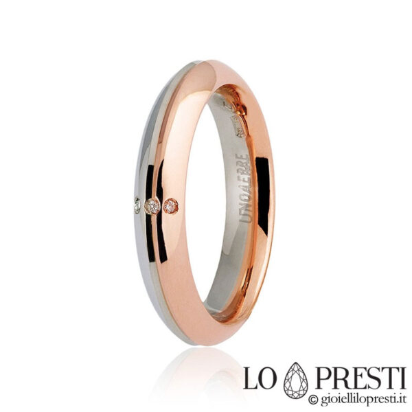 unaerre eternal faith for men, women, white and rose gold