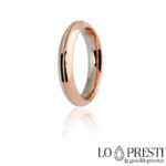 Обручальное кольцо unaerre Everre из белого и розового золота 18 карат