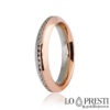 unaerre infinity wedding ring in white and rose gold with diamonds