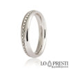unaerre infinity ring in white gold with diamonds