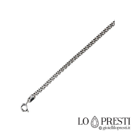 18 kt white gold fope necklace