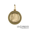 18 kt yellow gold guardian angel medal