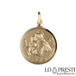 Saint Anthony pendant in 18 kt yellow gold