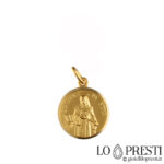 sacred Saint Catherine pendant 18 kt yellow gold