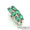 orecchini pendenti smeraldi smeraldo diamanti boccole con smeraldi e diamanti brillanti oro bianco 18kt