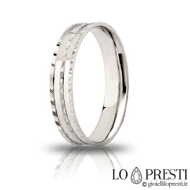 Anello fedina Unoaerre uomo donna in argento 925