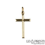 Simple cross in 18 kt yellow gold