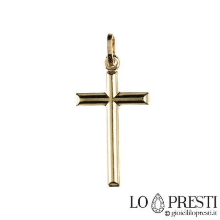 Simple cross in 18 kt yellow gold