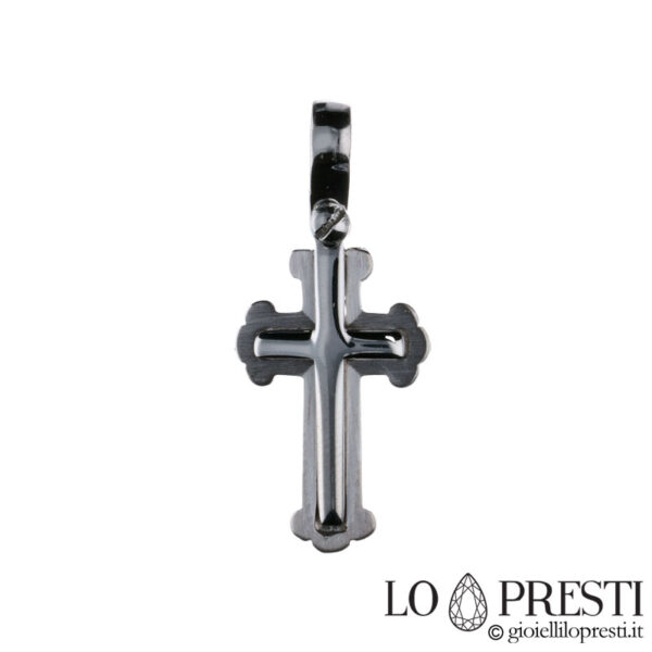 18 kt white gold cross without Christ