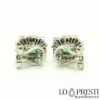 18kt earrings natural emeralds