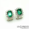 18kt natural emerald earrings