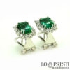 orecchini smeraldi naturali e diamanti brillanti certificati