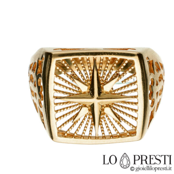gold knight ring for men