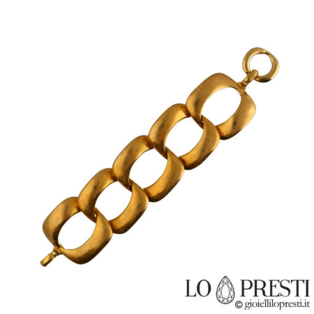 18kt gold wide groumette bracelet para sa mga babae