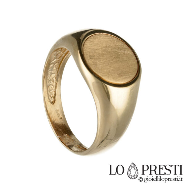 18kt gold ring chevaliere man women