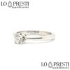 ソリティア-婚約-結婚指輪-ブリリアント-ダイヤモンド-18K-ホワイトゴールド