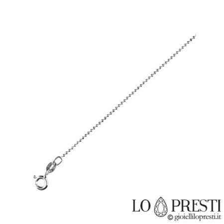 18kt white gold necklace for men and women
