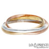 anillo de bodas Cartier de oro tricolor