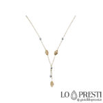 white and yellow gold necklace with pendant