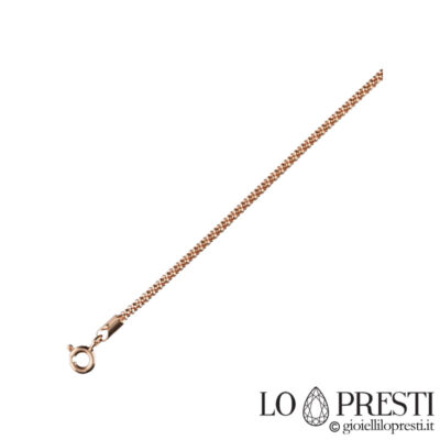18kt rosa ouro neklace fope49 homem mulheres