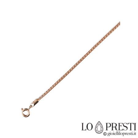 Ожерелье из 18-каратного розового золота fope49 для мужчин и женщин