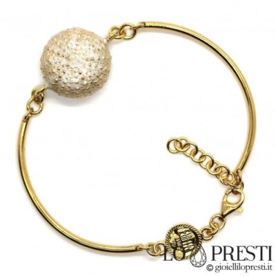полужесткий серебряный браслет из проволоки морского ежа 925 модные серебряные браслеты для женщин с покрытием из желтого золота
