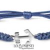 bracelet surf homme garçon ancre corde bleu