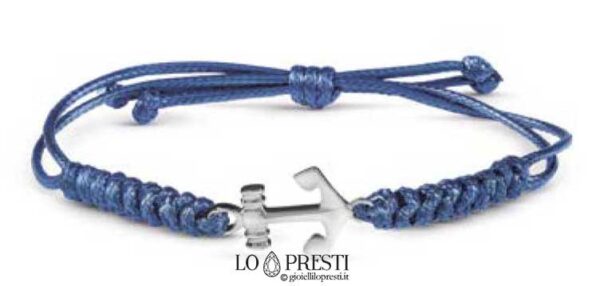 bracelet surf man boy anchor rope blue