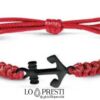bracelet surf homme garçon ancre corde rouge