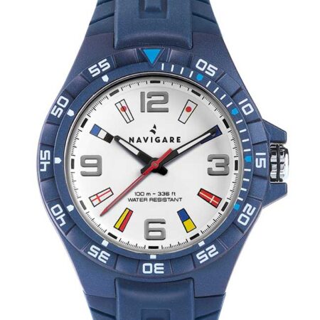 watch navigate cayman boy child silicone blue flags water resistant